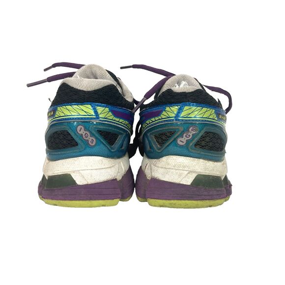 Asics Gel-Kayano 20-Women's Sz 9-Black/Blue/Purple -Running/Jogging Shoes- T3N7N - Picture 3 of 12